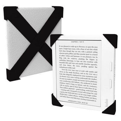 Strapsicle Premium Silicone Straps for Kobo Libra BW/Color 2021-2024, Black (STRAPS-BLAC-KOBO)