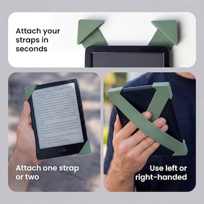 Strapsicle Premium Silicone Straps for Kindle Paperwhite/Colorsoft/Signature 6.8-In. to 7-In., Black (STRAPS-BLAC-LARGE)