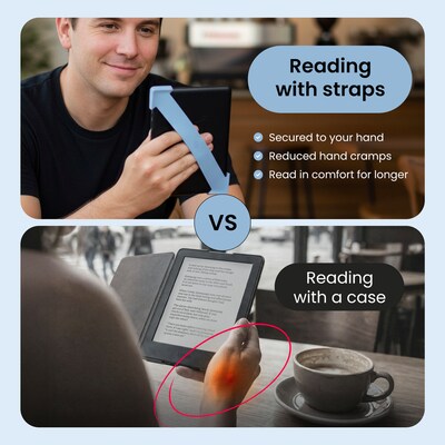 Strapsicle Premium Silicone Straps for Kindle Paperwhite/Colorsoft/Signature 6.8-In. to 7-In., Blush (STRAPS-BLUS-LARGE)