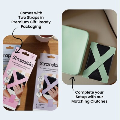 Strapsicle Premium Silicone Straps for Kobo Clara BW/Color 2022-2024, Bondi Blue (STRAPS-BOND-MED)