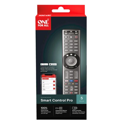 One For All Smart Control Pro 5-Device TV Remote (URC7956)