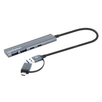 Manhattan 4-Port Universal USB-C 3.0/USB-A Combo Hub (181075)