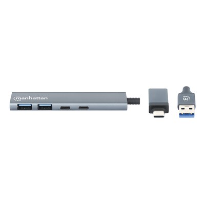 Manhattan 4-Port Universal USB-C 3.0/USB-A Combo Hub (181075)