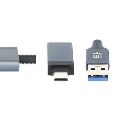 Manhattan 4-Port Universal USB-C 3.0/USB-A Combo Hub (181075)
