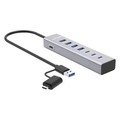 Manhattan 7-Port Universal USB-C 3.0/USB-A Combo Hub (181136)