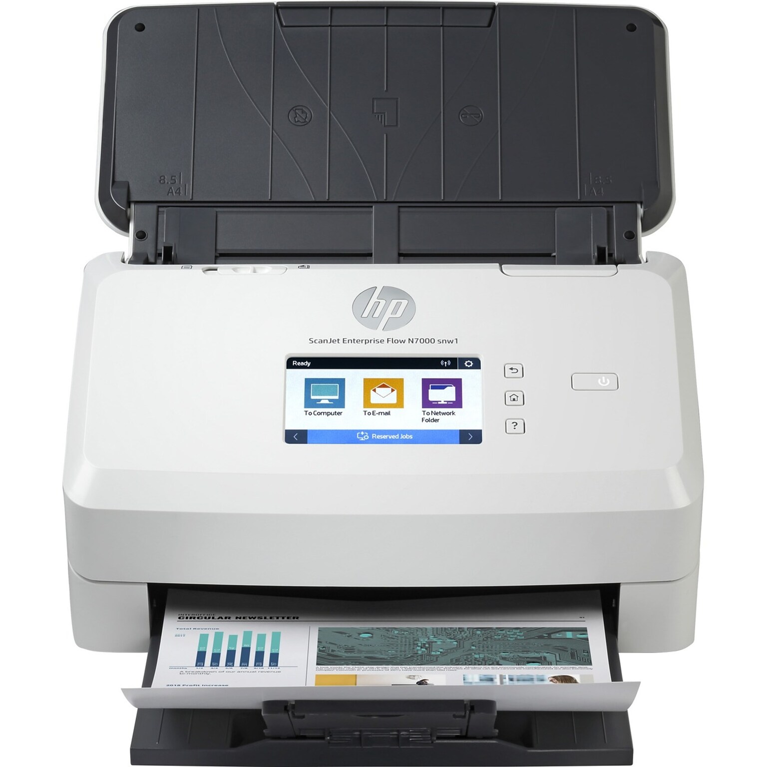 HP ScanJet Enterprise Flow N7000 snw1 Wireless Duplex Scanner, White/Black (6FW10A#201)