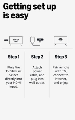 Amazon Fire TV Stick 4K Select HD Streaming Media Player, Black (B0C6W3D4RM)