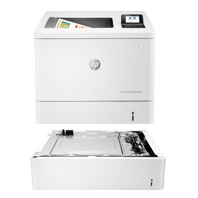 HP Color LaserJet Enterprise M554dn Color Print Only Laser Printer (7ZU81A#BGJ) with 550-Sheet Paper Tray 3 (B5L34A)