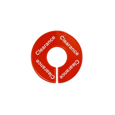 NAHANCO Round Clothing Rack Size Dividers, Red with White Print – CLEARANCE (Pack of 25)
