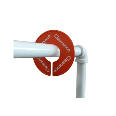 NAHANCO Round Clothing Rack Size Dividers, Red with White Print – CLEARANCE (Pack of 25)