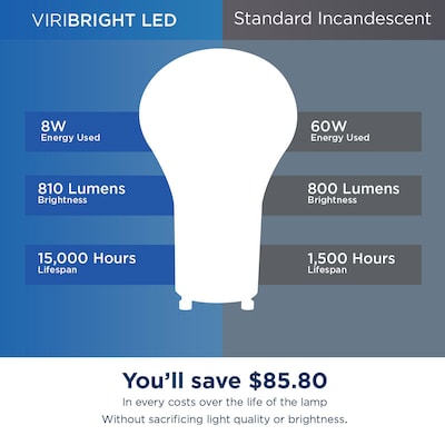 Viribright 9 Watts Daylight LED Household Bulb (640336)
