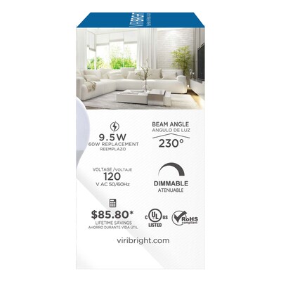 Viribright 9 Watts Daylight LED Household Bulb (640336)
