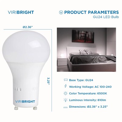 Viribright 9 Watts Warm White LED Household Bulb (640335)