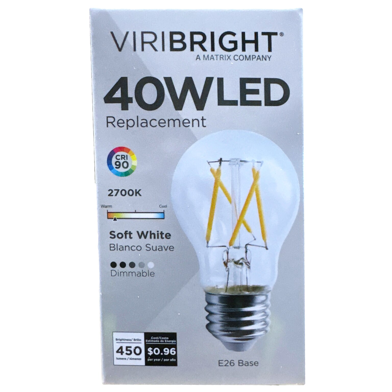 Viribright 5-Watt Soft White LED Decorative Bulb (450131)