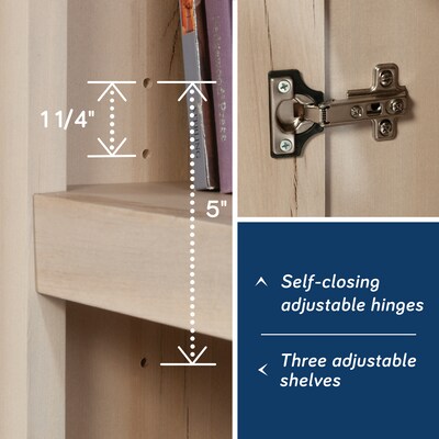 Sauder Select 70"H 5-Shelf Bookcase, Pacific Maple (437335)