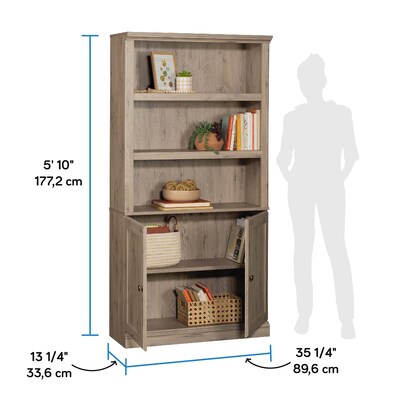 Sauder Select 70"H 5-Shelf Bookcase, Laurel Oak (437336)