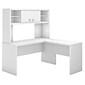 Office by kathy ireland® Echo L Shaped Desk with Hutch, Pure White (ECH031PW)