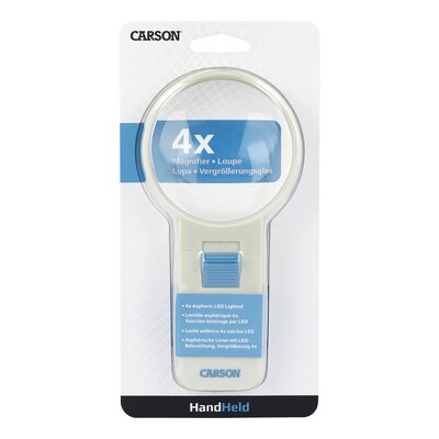 CARSON HandHeld LED 4x Lighted Magnifier, Beige (SV-40)
