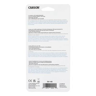CARSON HandHeld LED 4x Lighted Magnifier, Beige (SV-40)