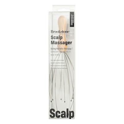 Brookstone Handheld Scalp Massager, Brown (WL1175-CMA)