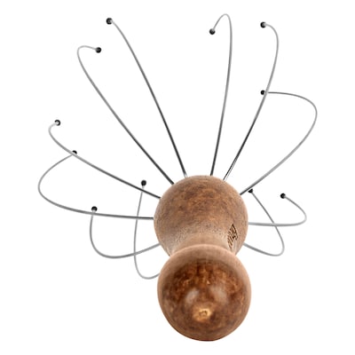 Brookstone Handheld Scalp Massager, Wood (WL1175-BRA)