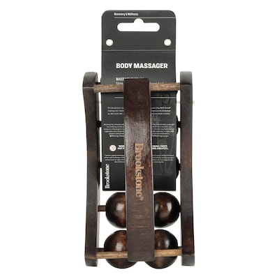 Brookstone Handheld Wooden Body Massager, Brown (WL1163-A-BRB)