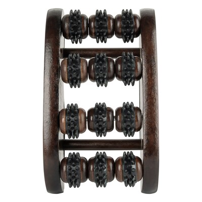 Brookstone Wooden Foot Massager, Brown (WL1169-BRB)