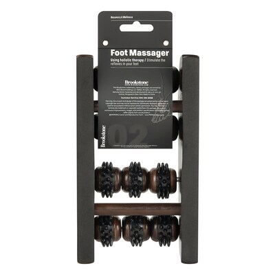 Brookstone Wooden Foot Massager, Brown (WL1169-BRB)