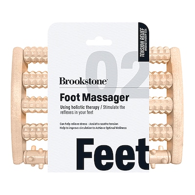 Brookstone Large Wooden Foot Massager, Wood (WL1165-CMA)