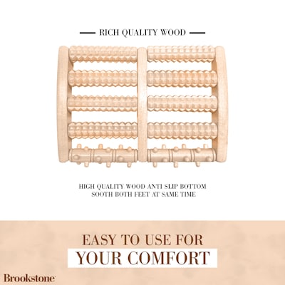 Brookstone Large Wooden Foot Massager, Wood (WL1165-CMA)