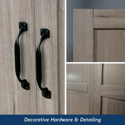 Sauder Select 71"H Storage Armoire, 2 Drawers, Silver Sycamore (426126)