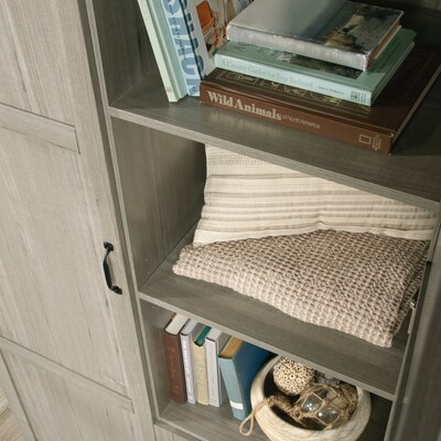 Sauder Select 71"H Storage Armoire, 2 Drawers, Silver Sycamore (426126)