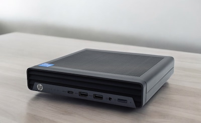 HP Elite 800 G9 Mini Desktop Computer, Intel Core i5-14500T, 8GB RAM, 256GB SSD, Windows 11 Pro (A12GKUT#ABA)