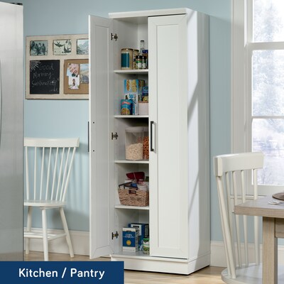 Sauder HomePlus 71H Storage Cabinet with 5 Shelves, Soft White (422425)