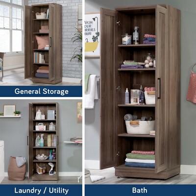 Sauder HomePlus 71"H Storage Cabinet with 5 Shelves, Salt Oak (422426)