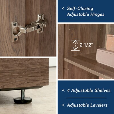 Sauder HomePlus 71"H Storage Cabinet with 5 Shelves, Salt Oak (422426)