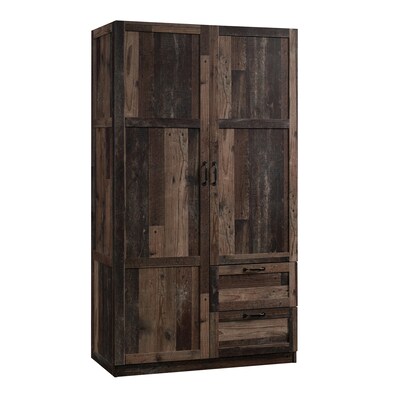 Sauder Select 71H Storage Armoire, 2 Drawers, Reclaimed Pine (427070)