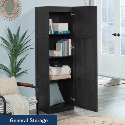 Sauder Select 60H Storage Cabinet with 3 Shelves, Raven Oak (446897)