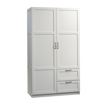 Sauder Select 71H Storage Armoire, 2 Drawers, White (420495)