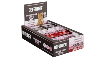 Defender Gluten Free Cinnamon Churro Oatmeal Nutrition Bar, 1.55 oz., 12 Bars/Box (E0044DB01CC)