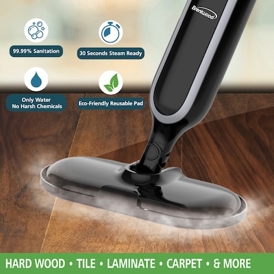 Brentwood Hard-Floor Steam Mop, Black (STM-4000BK)