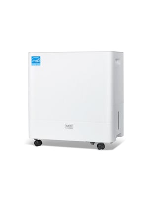 Black & Decker 50-Pint Portable Dehumidifier, 2-Speed, Covers up to 4500 sq. ft., White (BDM50PWCDA)