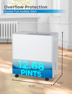 Black & Decker 50-Pint Portable Dehumidifier, 2-Speed, Covers up to 4500 Sq. Ft., White (BDM50WCDA)