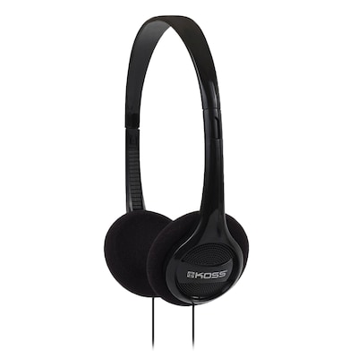 Koss On-Ear Lightweight Headphones with 3.5-mm Connector & Dual-Entry Cord, 60-Pack, Black (KPH7)
