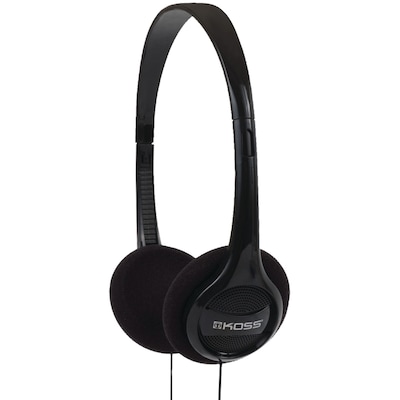 Koss On-Ear Lightweight Headphones with 3.5-mm Connector & Dual-Entry Cord, 24-Pack, Black (KPH7)