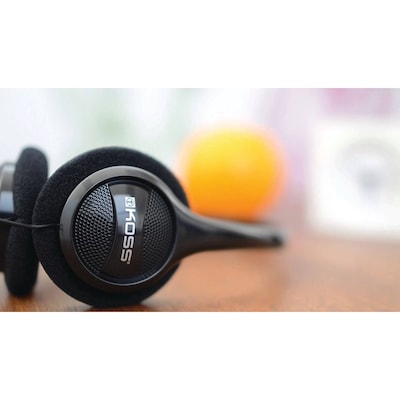 Koss On-Ear Lightweight Headphones with 3.5-mm Connector & Dual-Entry Cord, 24-Pack, Black (KPH7)