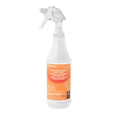 Aqua ChemPacs Stride Citrus 32 oz. Spray Bottle with Trigger, White/Orange (9320237)