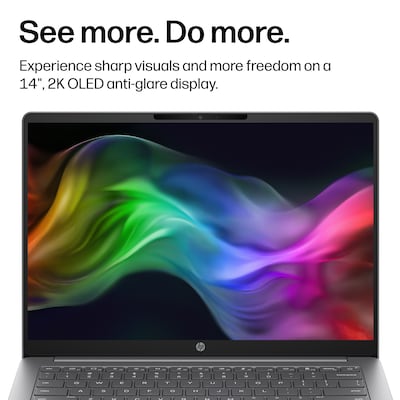 HP OmniBook 3 14" Laptop, Copilot+ PC, Snapdragon X Plus (2024), 16GB RAM, 256GB SSD, 41+ Hour Battery, Windows 11 Home
