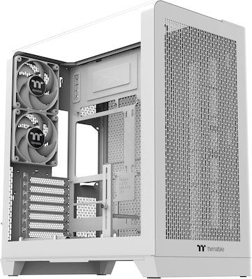 Thermaltake View 390 Air ATX Mid Tower Computer Case, Snow (CA-11F-00M6WN-00)