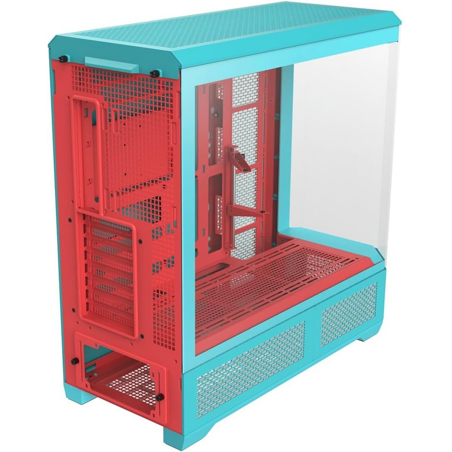 Thermaltake View E-ATX Full Tower Computer Case, Mint Strawberry (CA-11H-00FLWN-00)